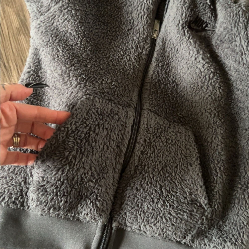 Nike Kids Gray Fleece Hoodie - Picture 5 of 5